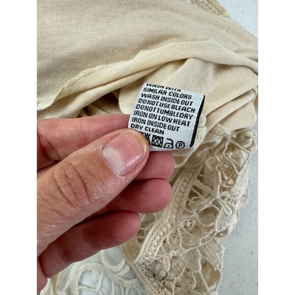 Charming Charlie Women's Lace Mesh Tank Dress Sleeveless Cream Size‎ Small - Picture 11 of 12